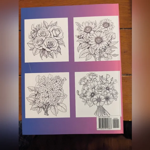 Set of 7 Floral Themed Adult Coloring Books - Picture 15 of 15